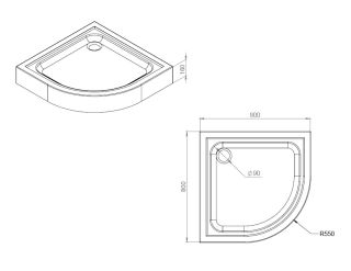 Душевой поддон Am.pm Gem W90T-401-080W 80x80